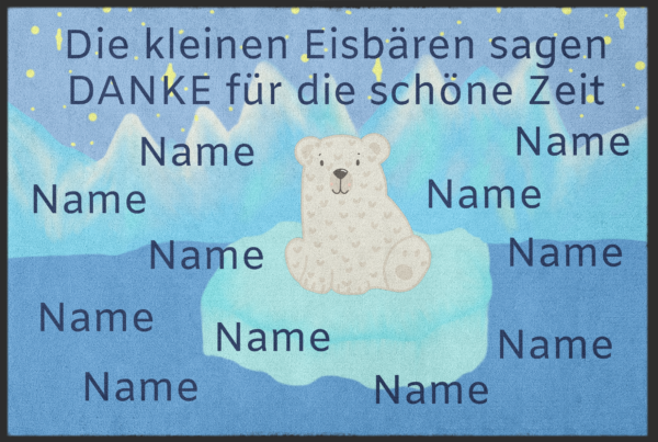 Kindergarten Abschiedsfussmatte Eisbaeren 10222