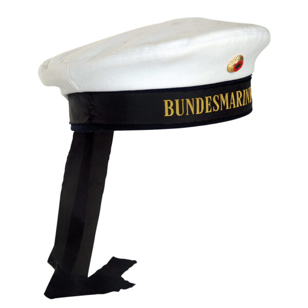 Original Bundeswehr Marine Matrosenmütze Bw Tellermütze weiß